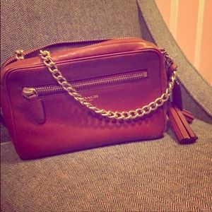 Coach Crossbody with Gold Chain strap with Tassle